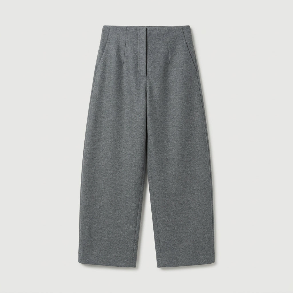NATAN Tailored Wide-Leg Grey Trousers