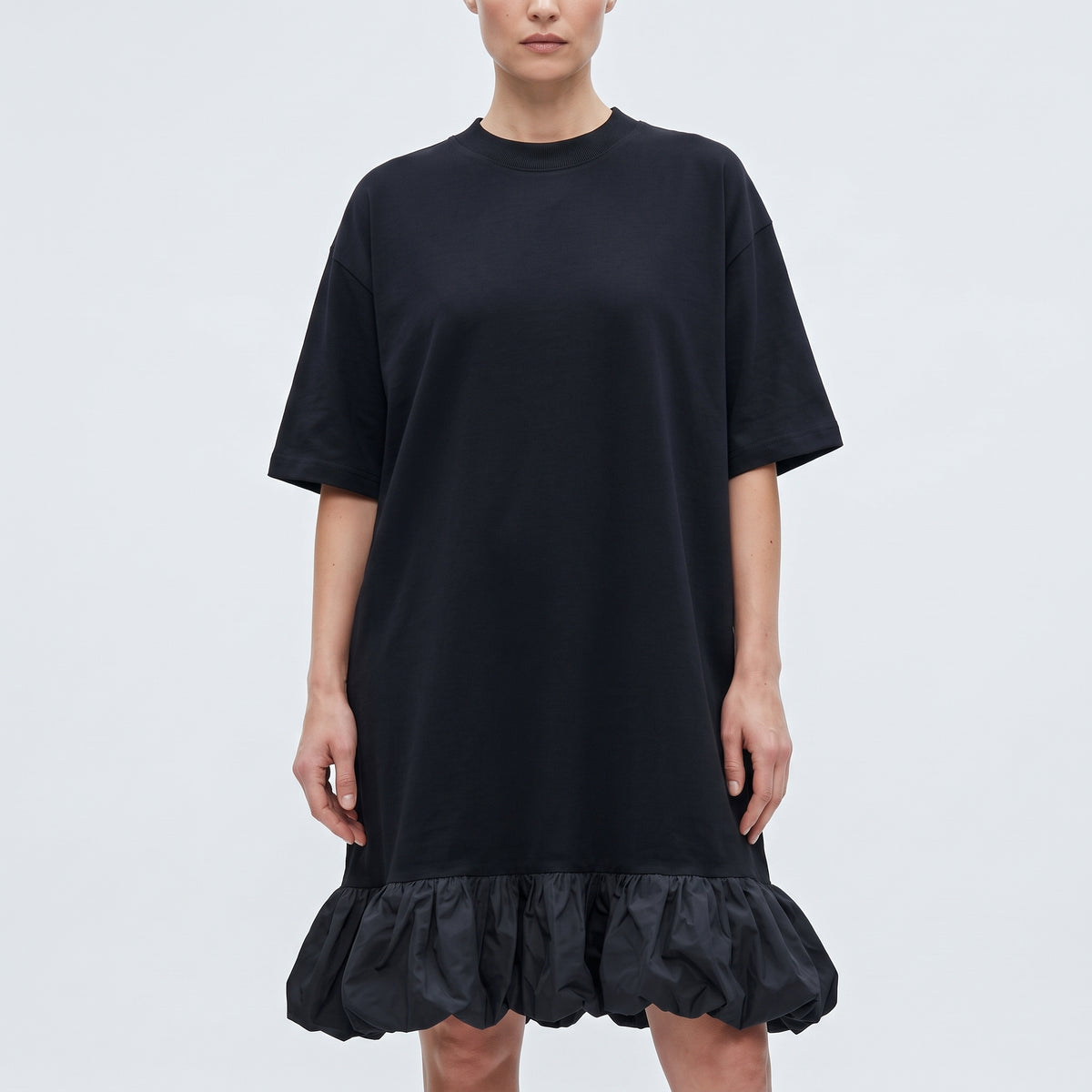 Ruffle Hem T-Shirt Dress