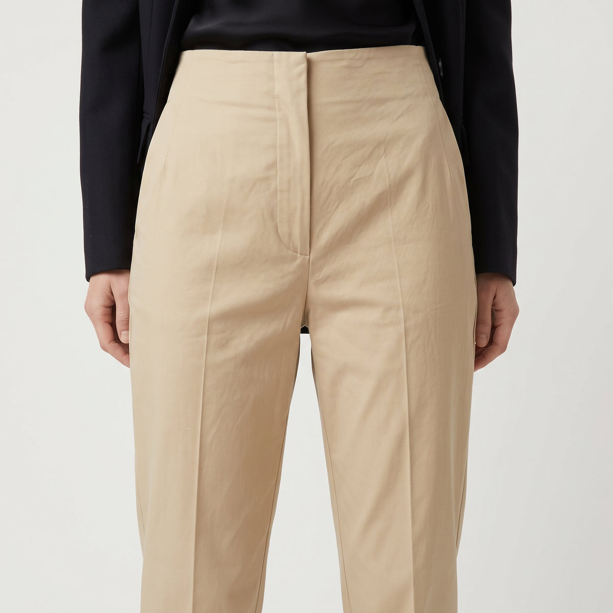 THE ROW Beige Tailored Straight-Leg Trousers - view 2