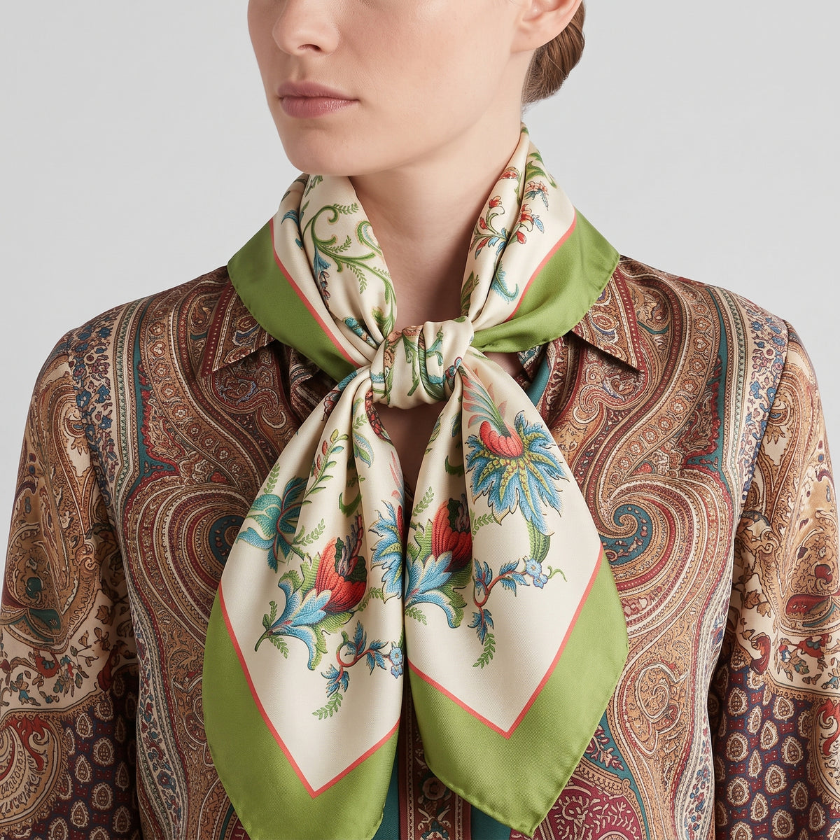 ETRO Floral Print Silk Square Scarf - view 5