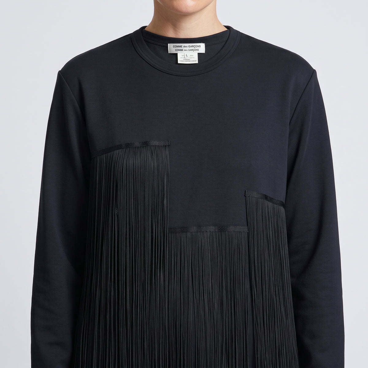 CDG CDG Fringe Detail Long Sleeve Top - view 2