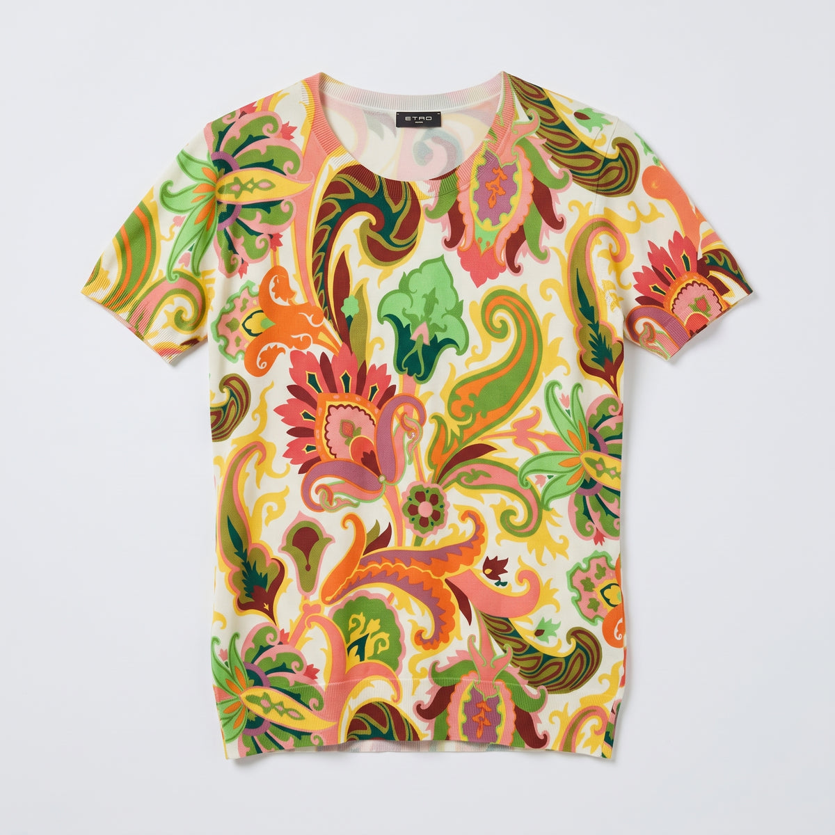 Vibrant Paisley Knit Top