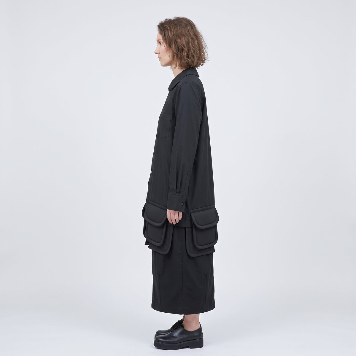 Peter Pan Collar Long Shirt