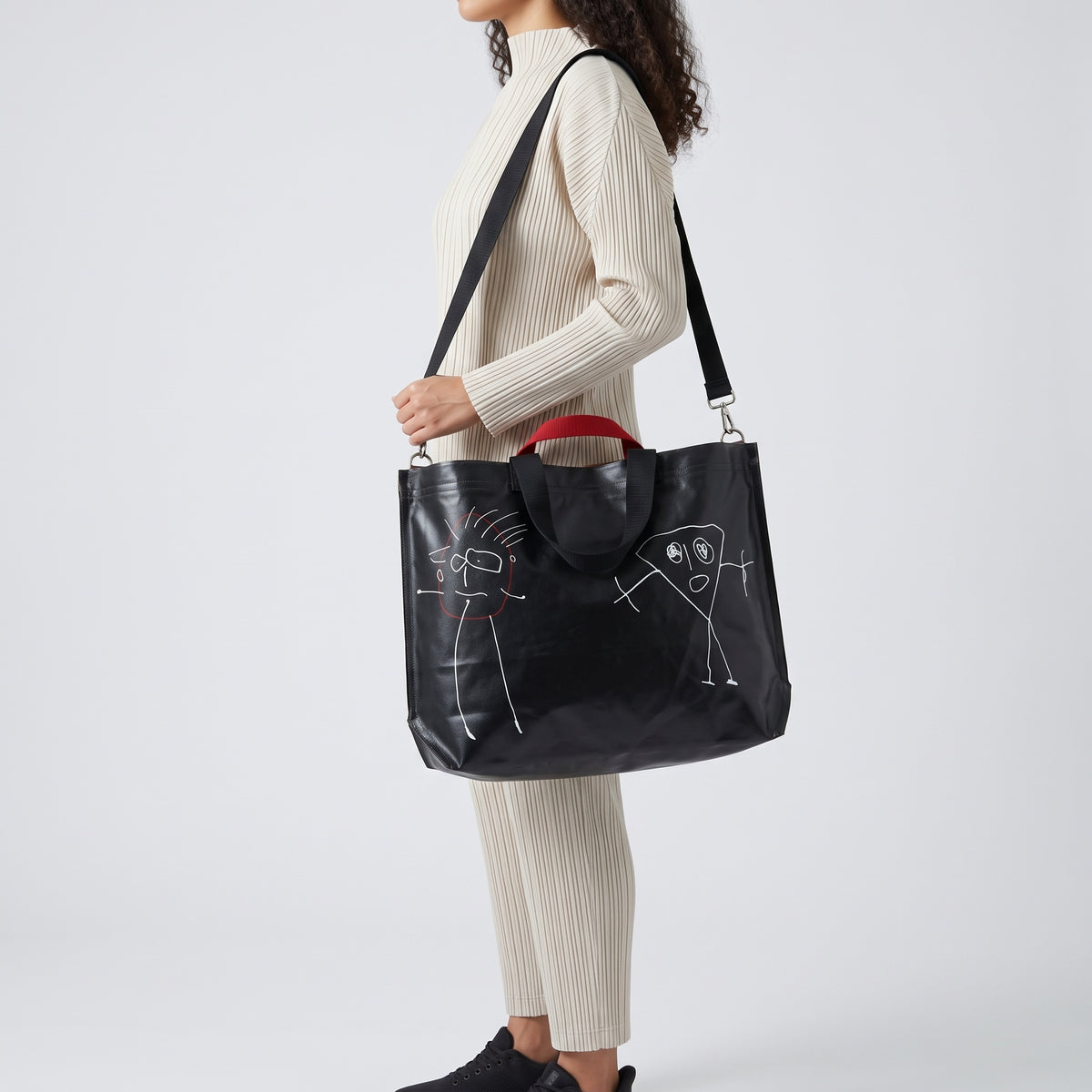 PLAN C Large Printed Shopper Bag - view 3