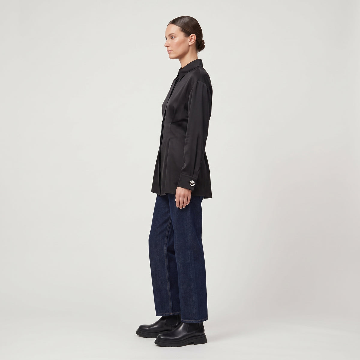 BY FANG Tailored Black Long Sleeve Shirt - view 4