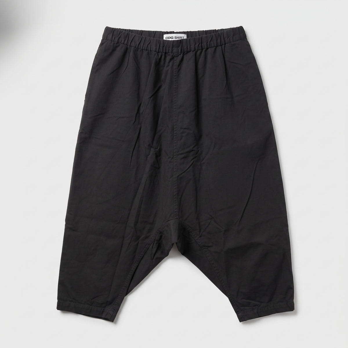 CDG SHIRT Black Drop Crotch Cropped Pants