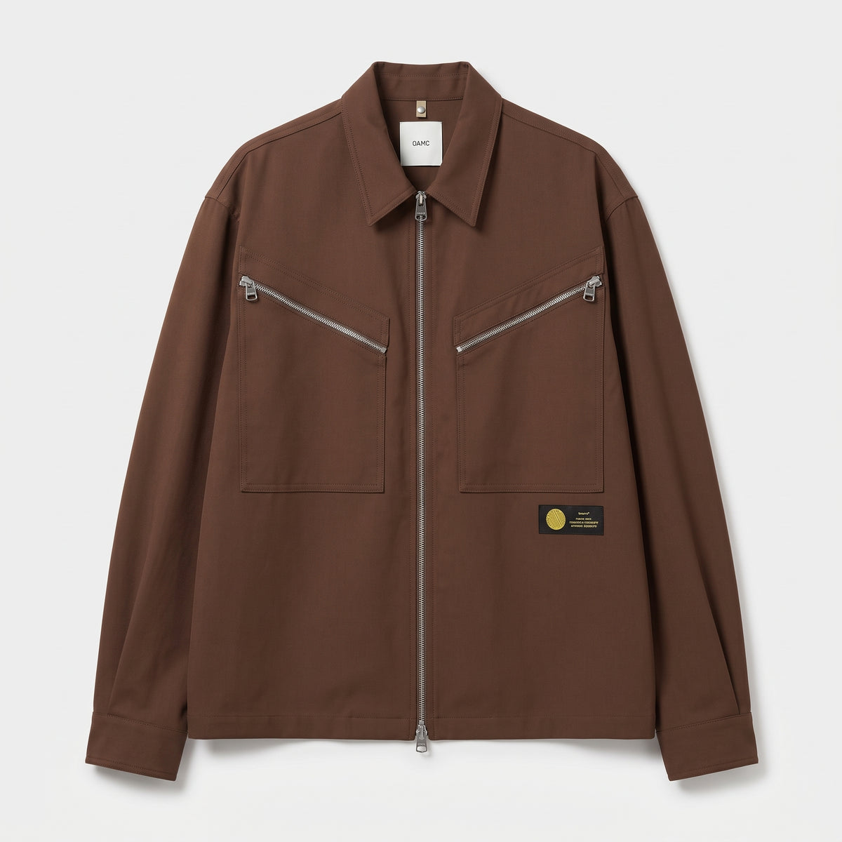 Zip-Up Utility Cotton Overshirt