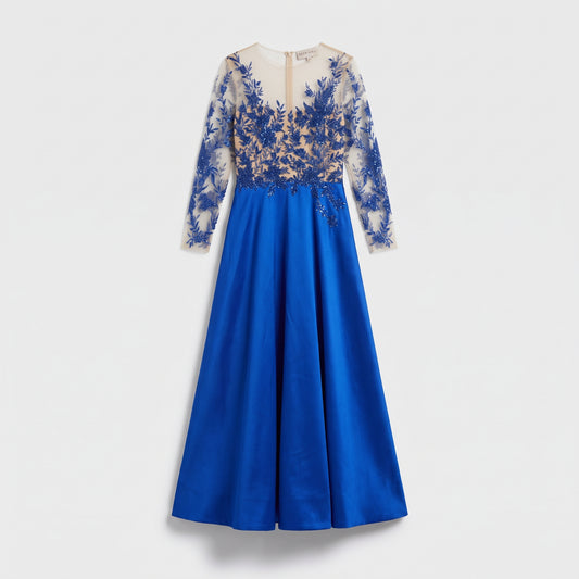 Royal Blue Embellished Evening Gown