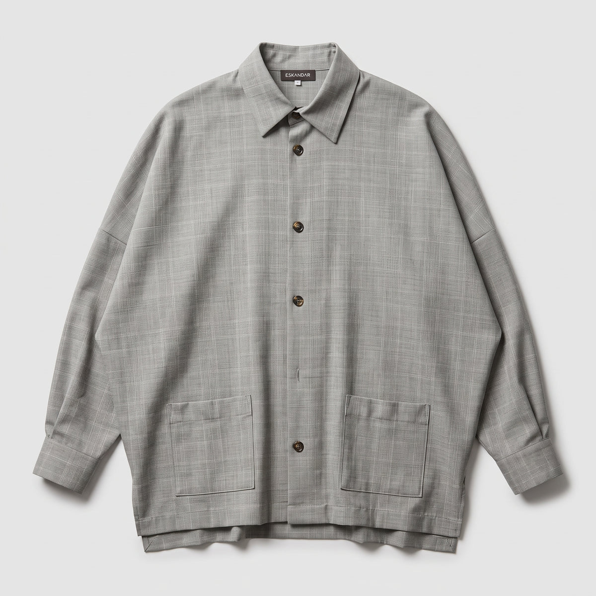 Oversized Grey Plaid Jacket