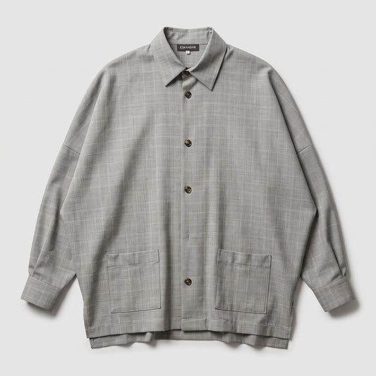 Oversized Grey Plaid Jacket