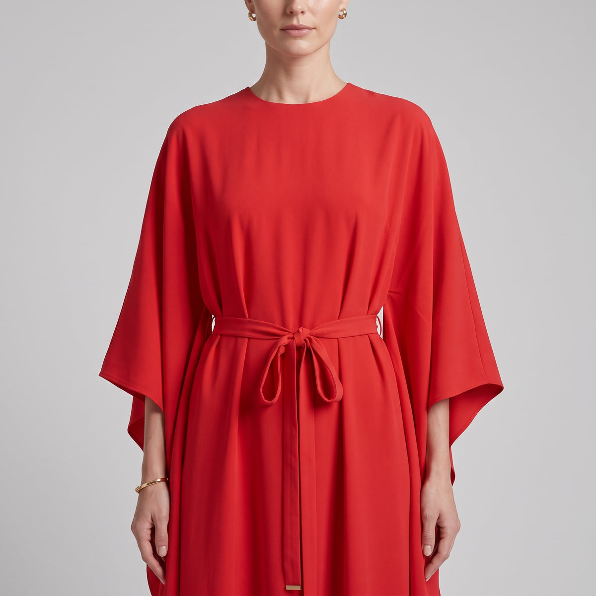 NATAN Elegant Red Belted Kaftan Dress - view 5