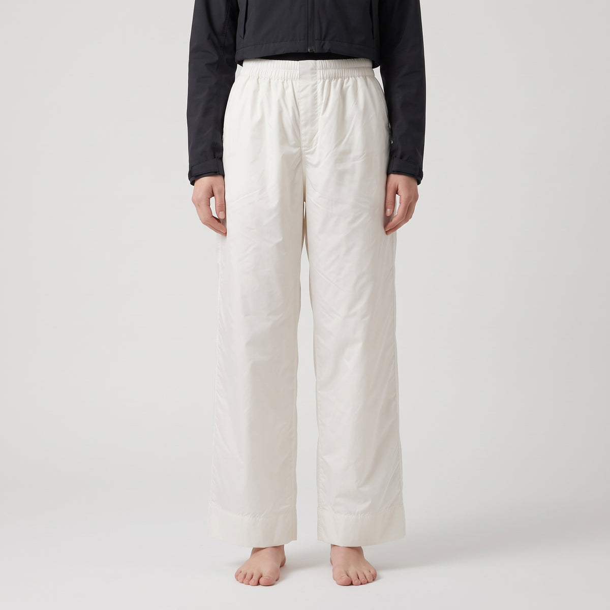 Minimalist Wide-Leg White Trousers