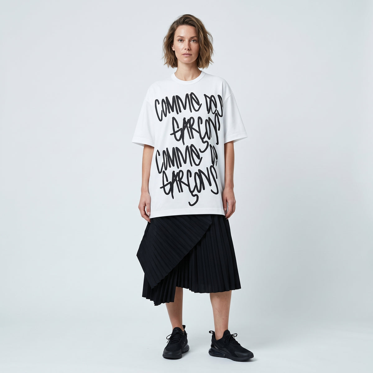 COMME DES GARCONS Graffiti Logo Cotton T-Shirt - view 4