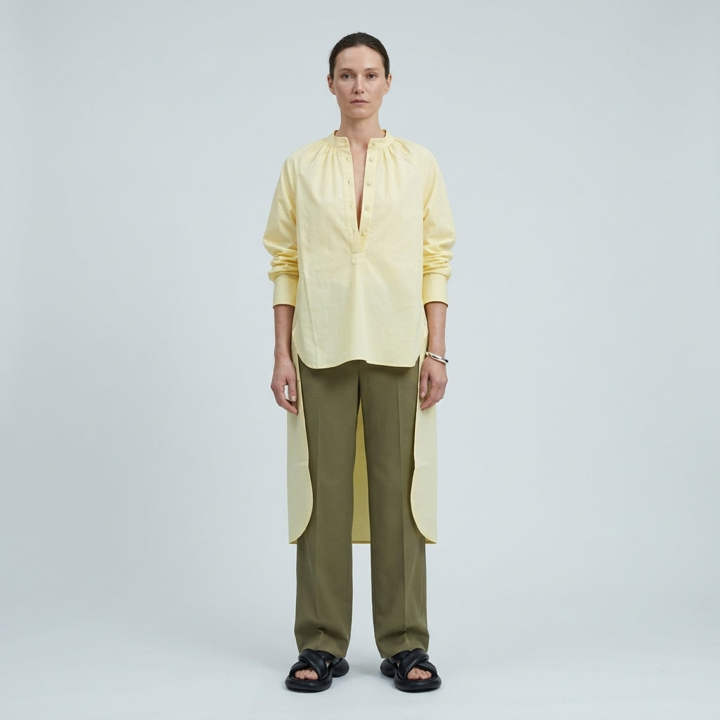 PLAN C Asymmetric High Low Shirt Dress - view 2