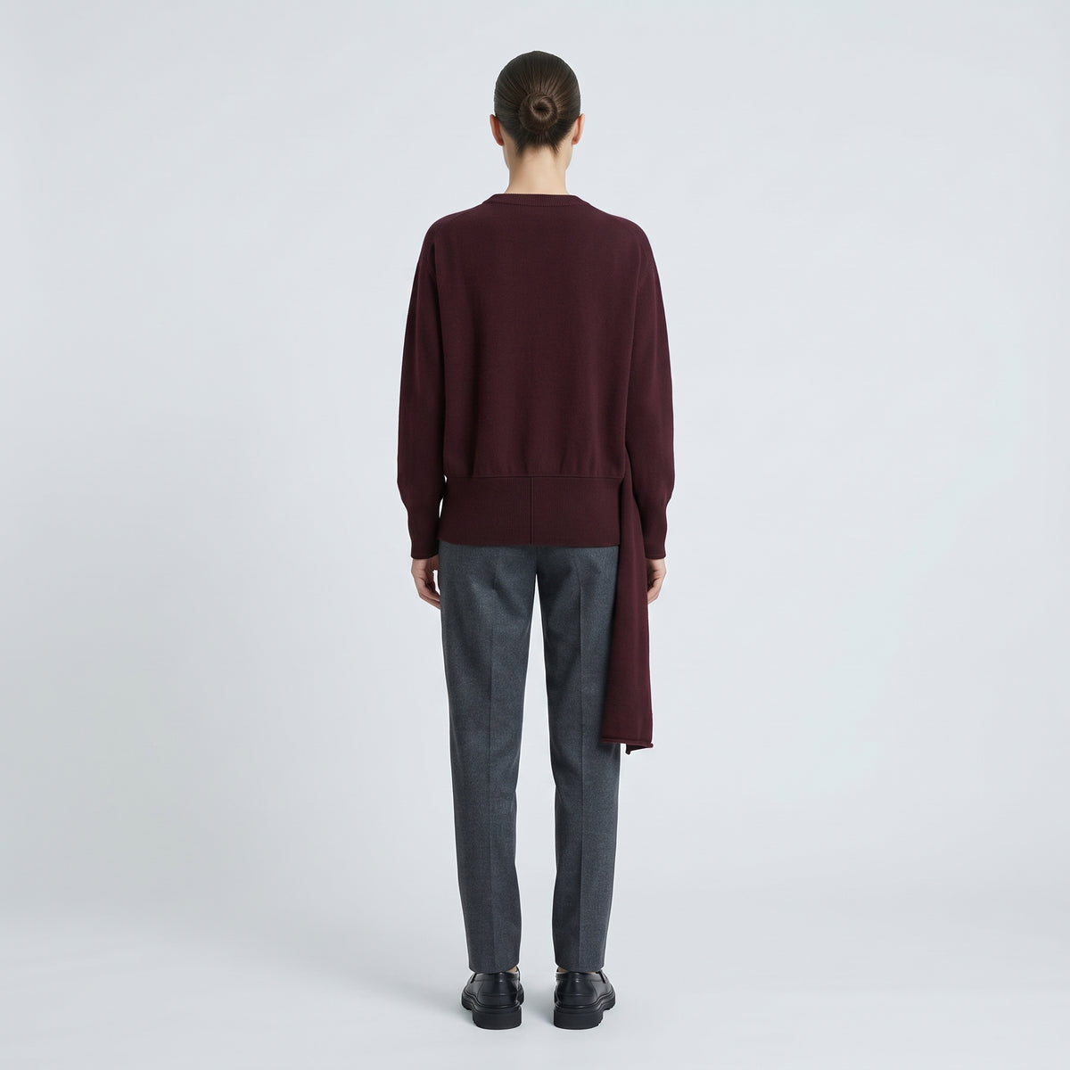 NATAN Asymmetric Draped Wool Cashmere Sweater - view 4