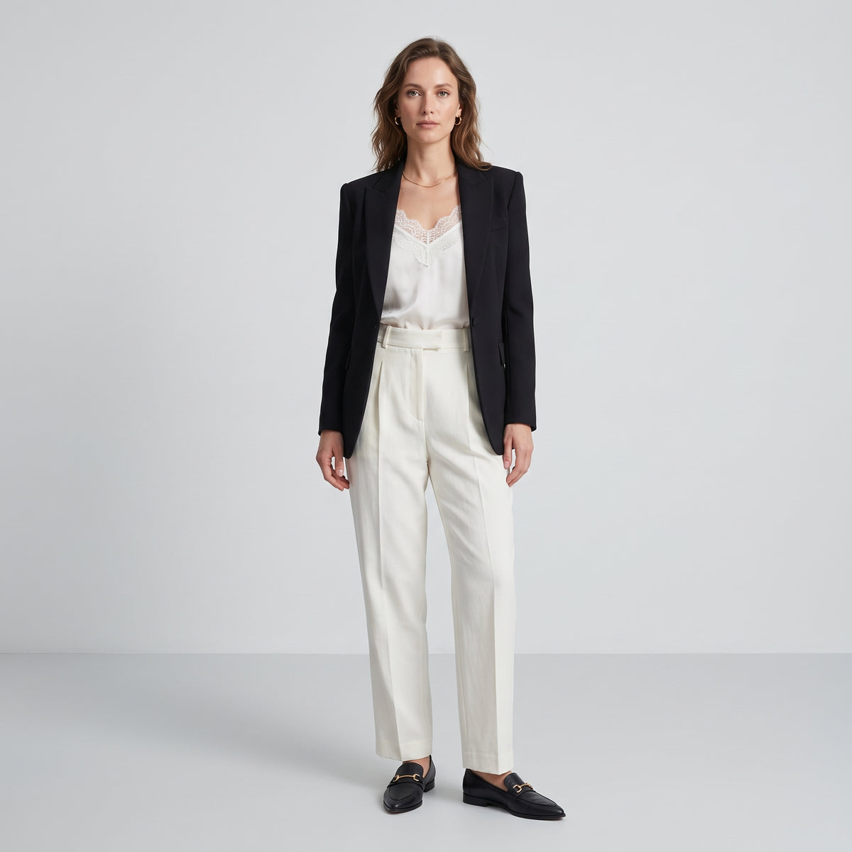 ERMANNO SCERVINO Tailored Pleated White Trousers - view 3