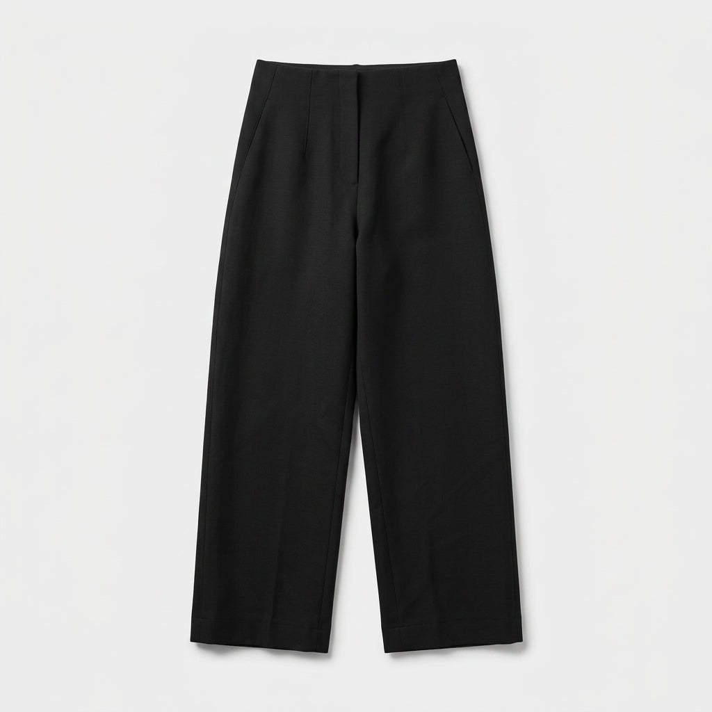 NATAN High-Waisted Tailored Black Trousers