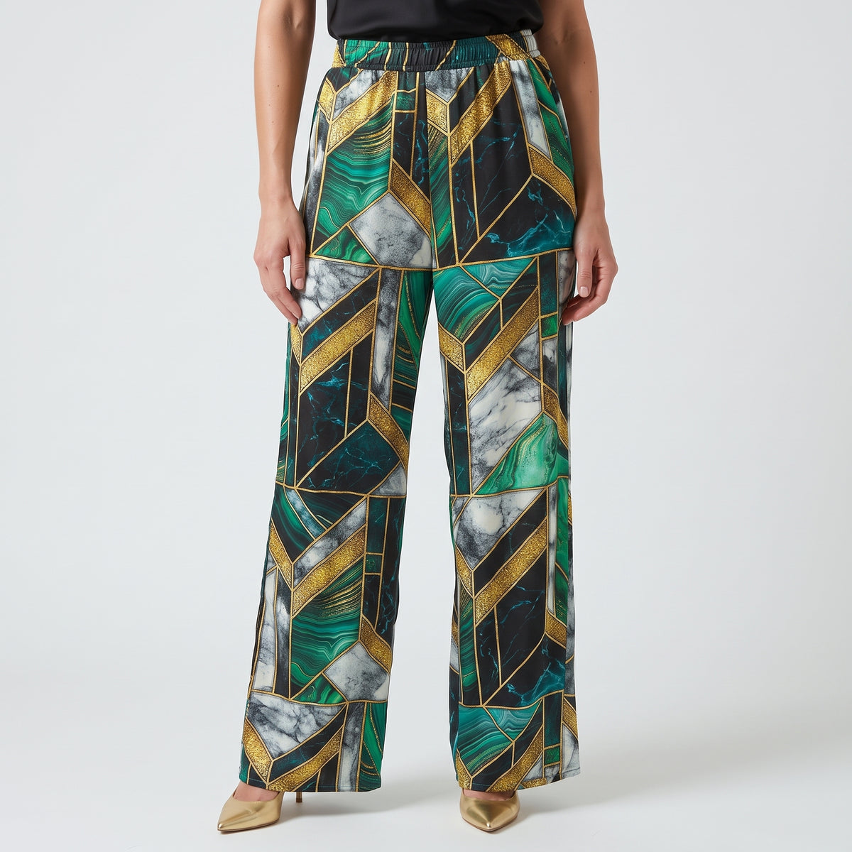 MAISON PASSAGE Art Deco Wide Leg Trousers - view 2