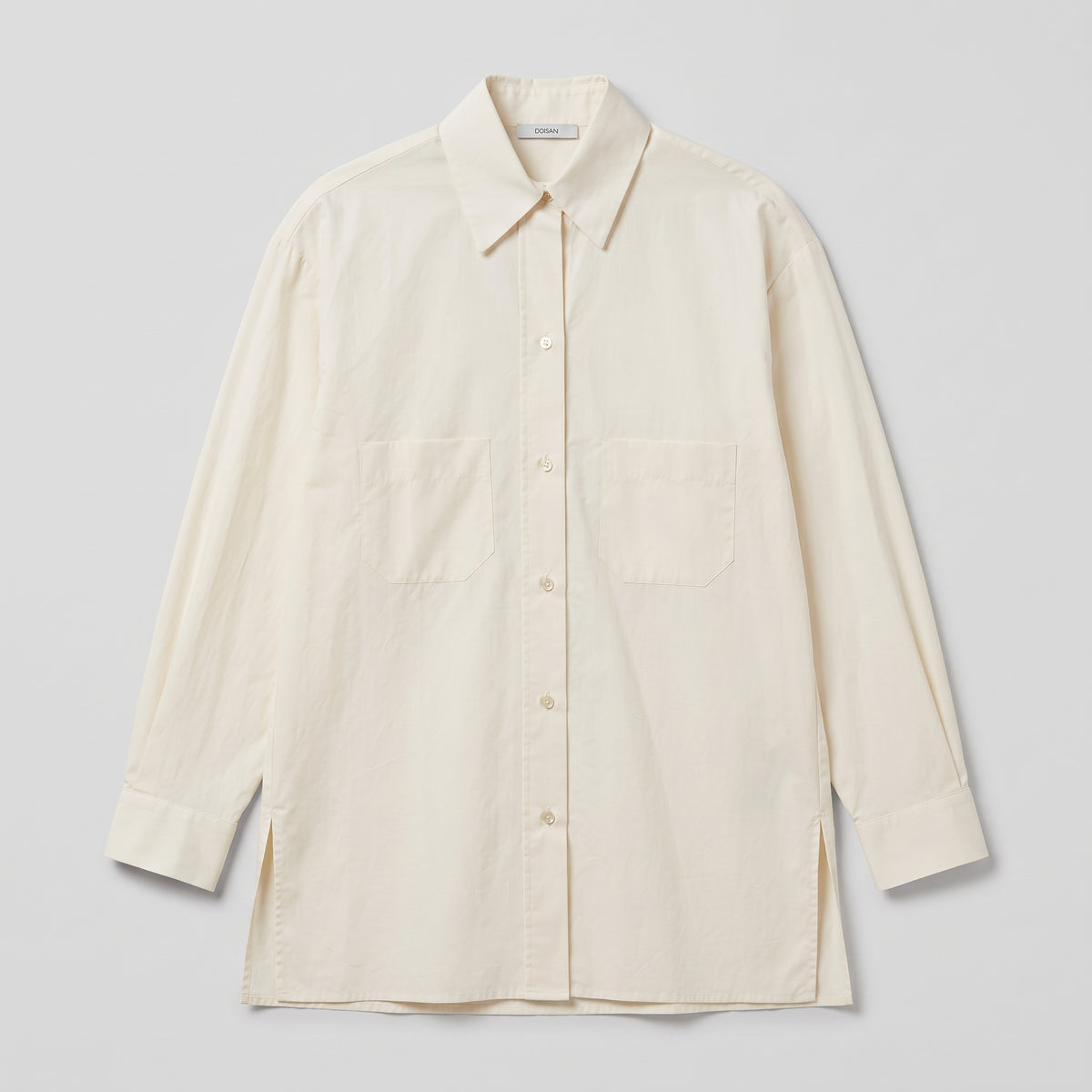 Eggshell Oversized Cotton Shirt