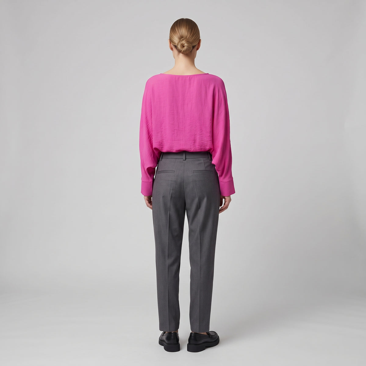 Magenta Oversized Boatneck Top
