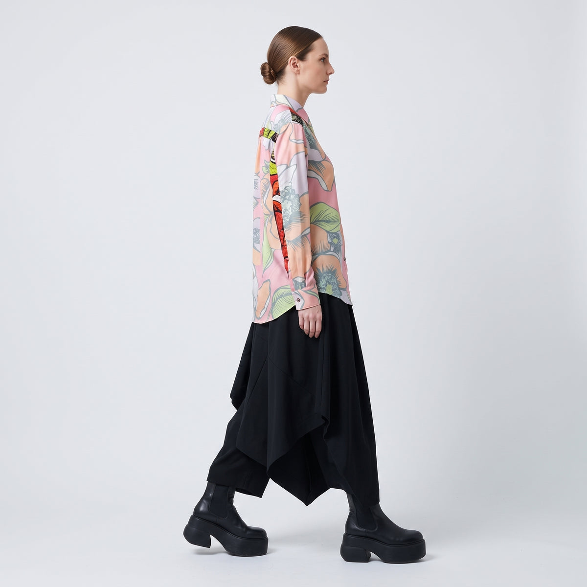 COMME DES GARCONS Multicolor Floral Long Sleeve Shirt - view 4