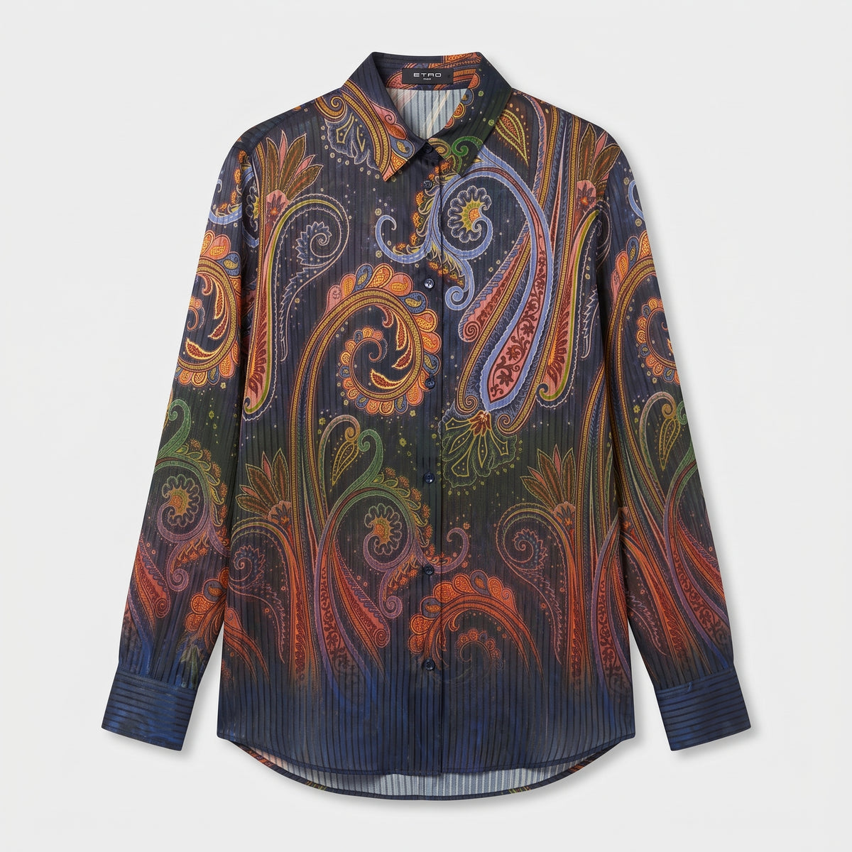 ETRO Multicolor Paisley Sheer Shirt