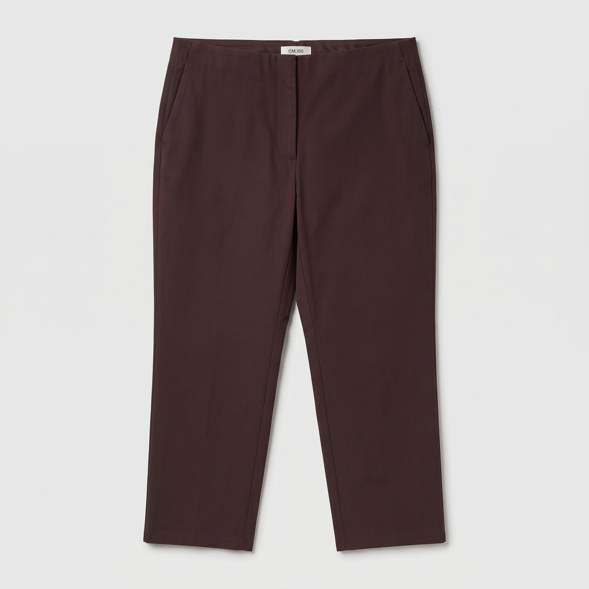 CM.100 Burgundy Tailored Straight Leg Trousers