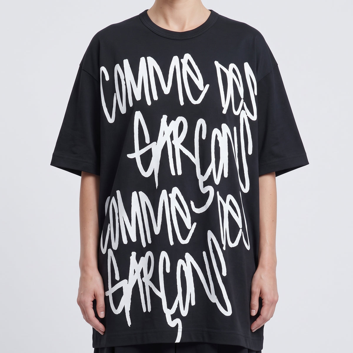 COMME DES GARCONS Graffiti Logo Cotton Tee - view 2
