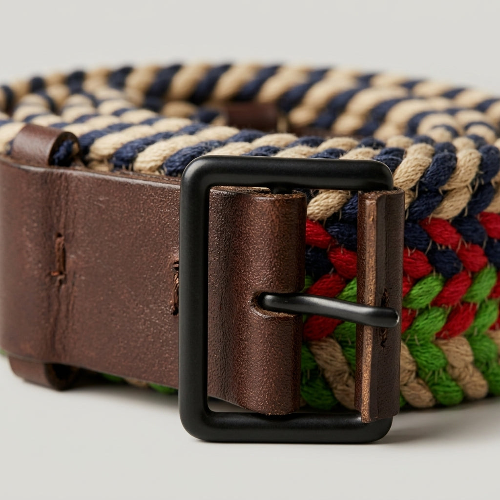 Multicolor Woven Rope Belt