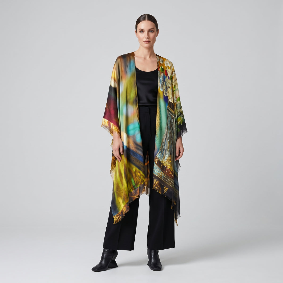 MAISON PASSAGE Vibrant Graphic Printed Kimono - view 3