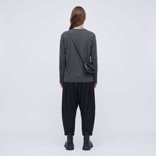 PLAY COMME DES GARCONS Grey Heart Long Sleeve Tee - view 2