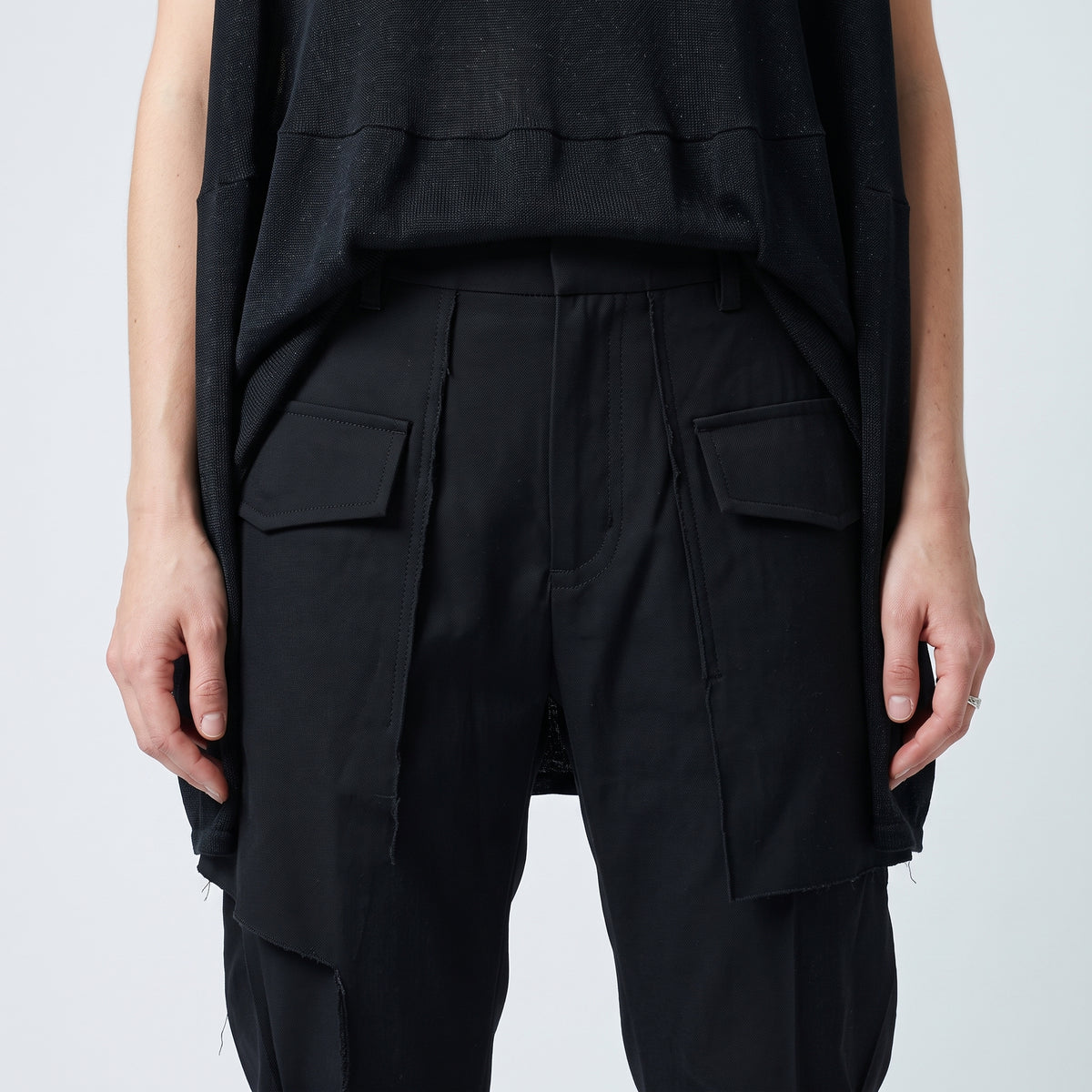 Sleeveless Draped Knit Top
