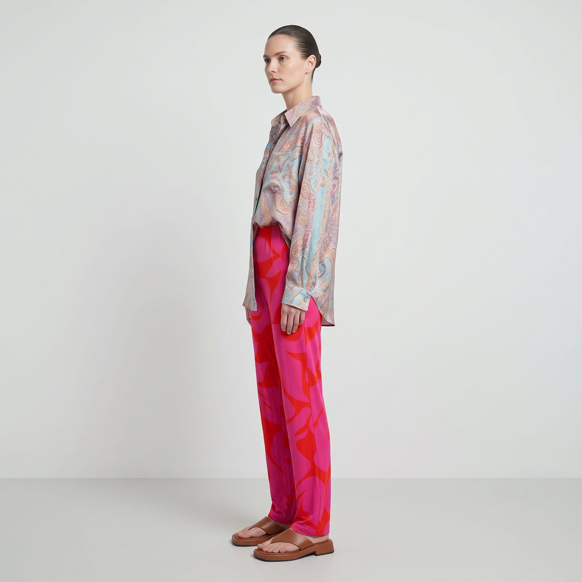 Vibrant Floral Stretch Trousers