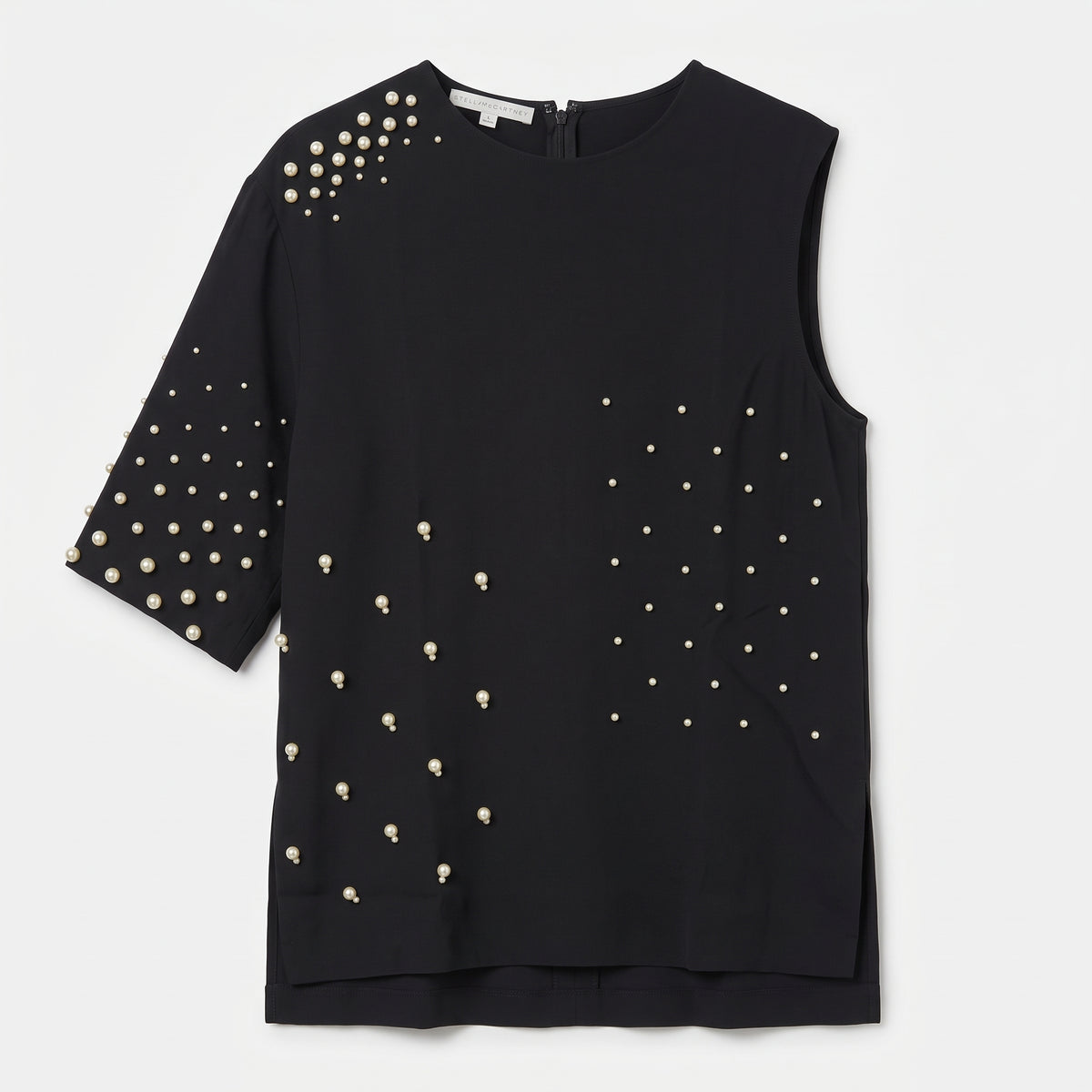 STELLA MCCARTNEY Asymmetric Pearl Embellished Top