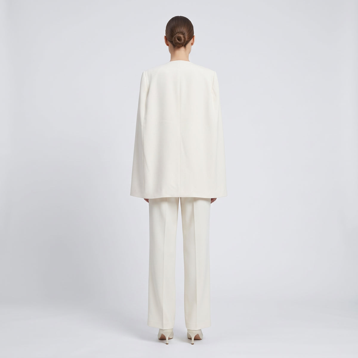 ALBERTA FERRETTI Ivory Cape Sleeve Blazer - view 2