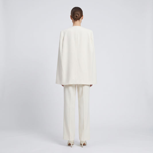 ALBERTA FERRETTI Ivory Cape Sleeve Blazer - view 2