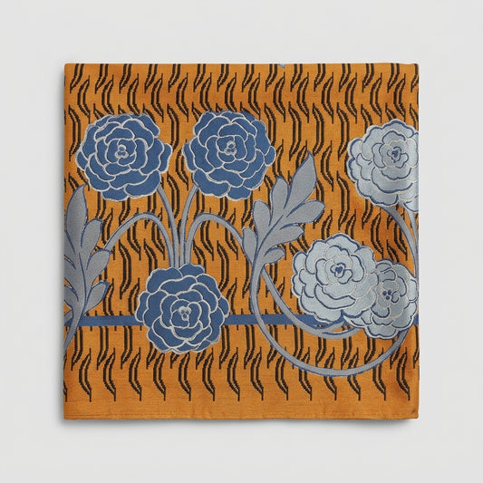 Floral Jacquard Silk Pocket Square