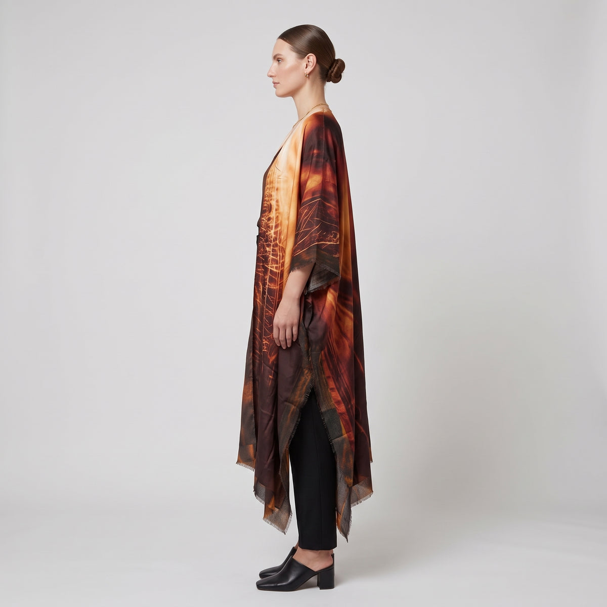 MAISON PASSAGE Dandelion Print Long Kimono - view 4