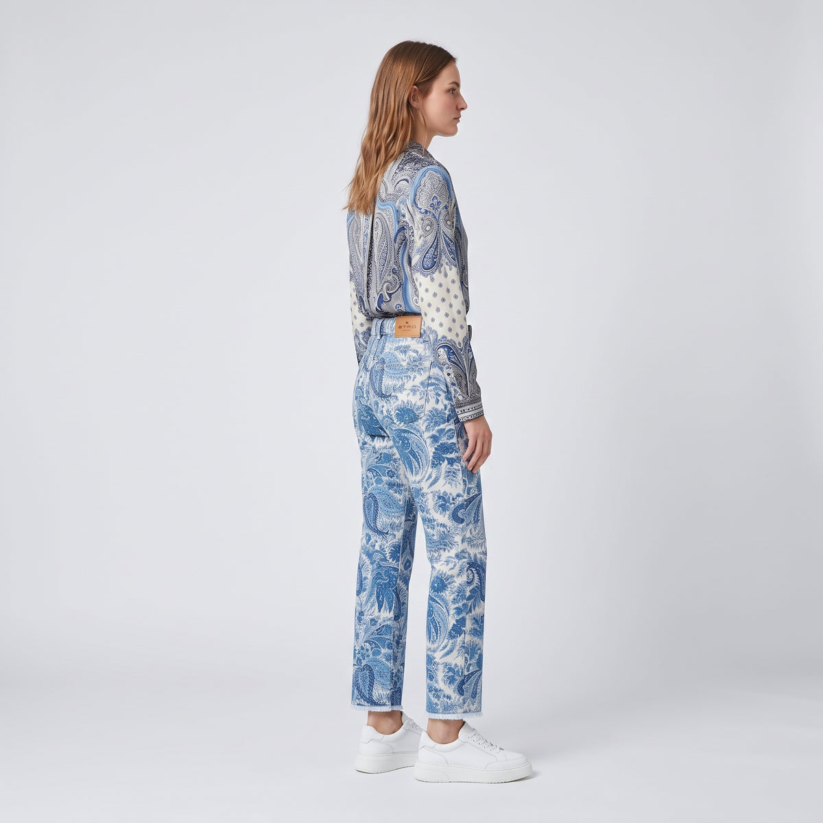 ETRO Paisley Print Denim Jeans - view 4