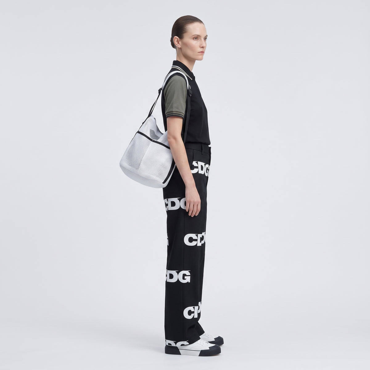 CDG CDG Colorblock Cotton Polo Shirt - view 4