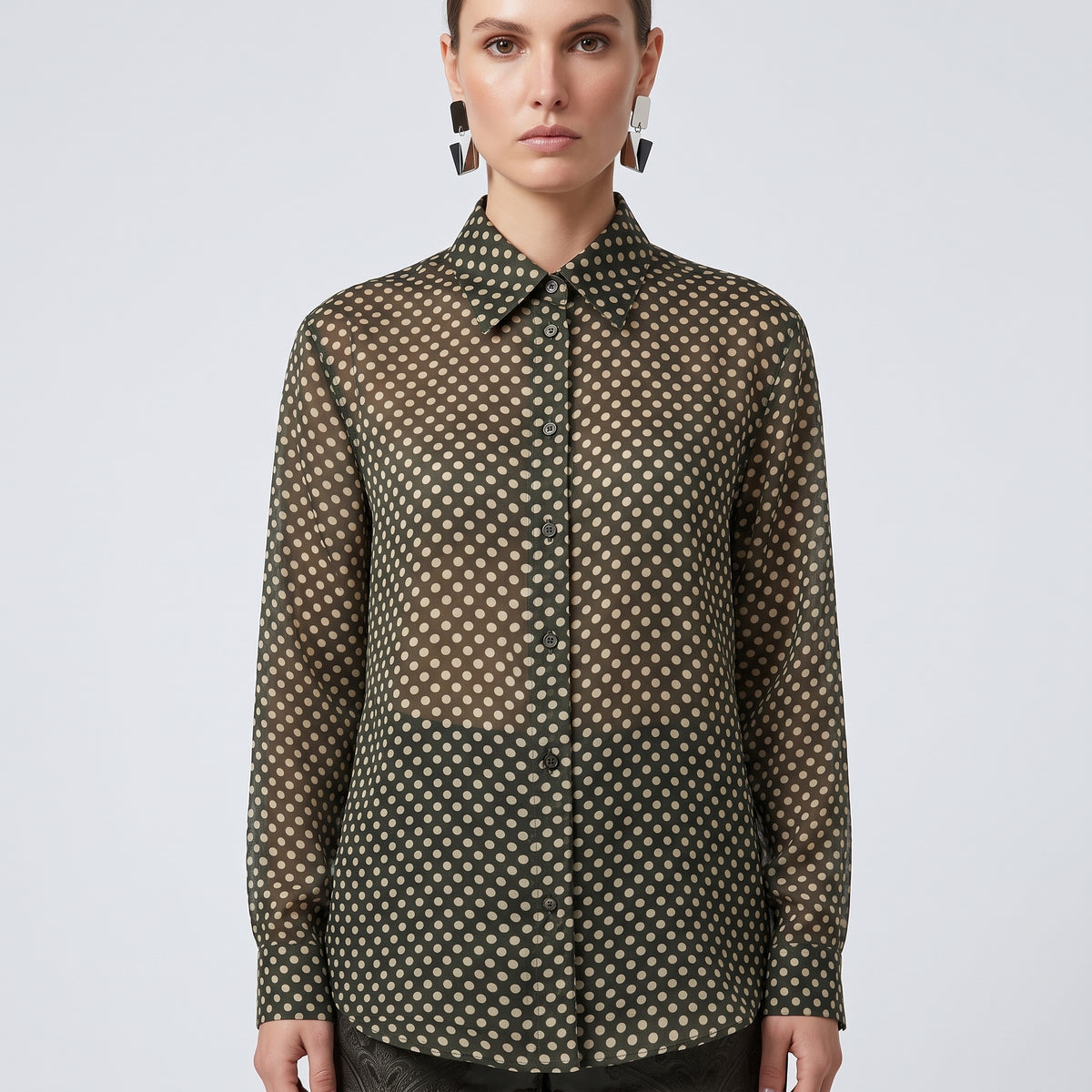 DRIES VAN NOTEN Sheer Polka Dot Clavel Shirt - view 2