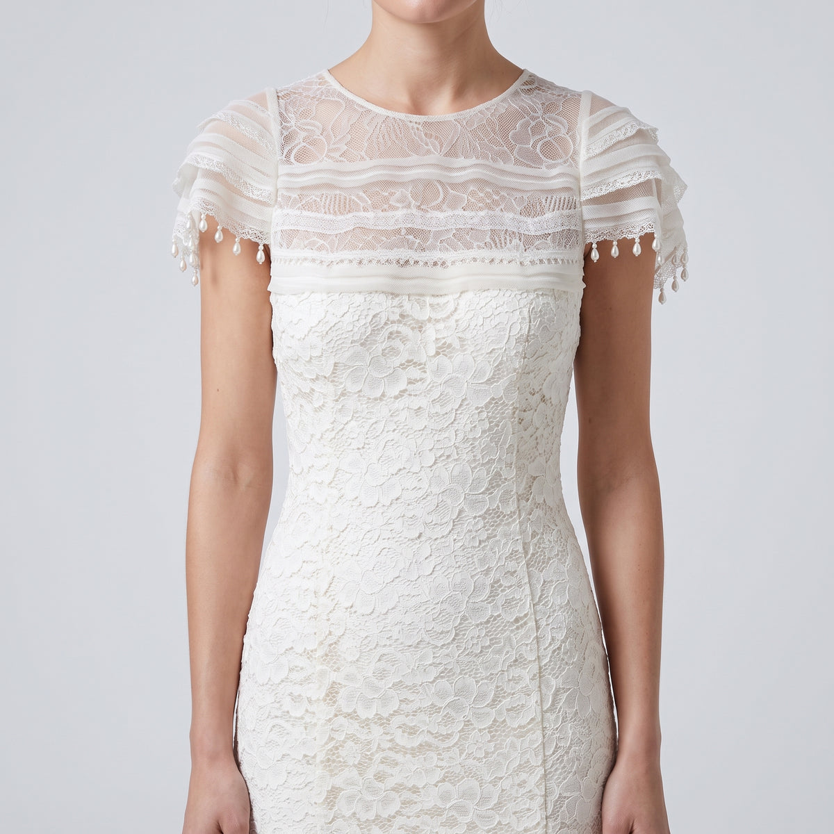 NINA RICCI Elegant Lace Mermaid Gown - view 2
