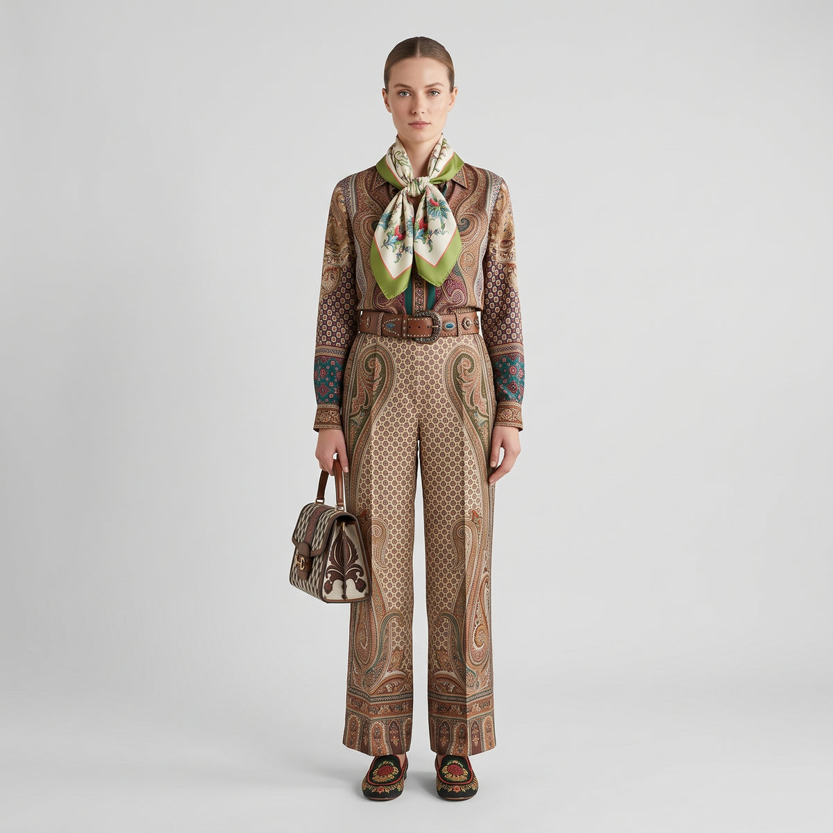 ETRO Floral Print Silk Square Scarf - view 2