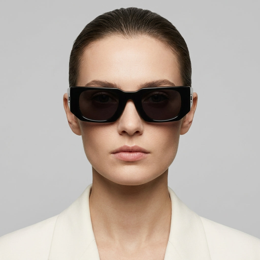 Chunky Rectangular Acetate Sunglasses