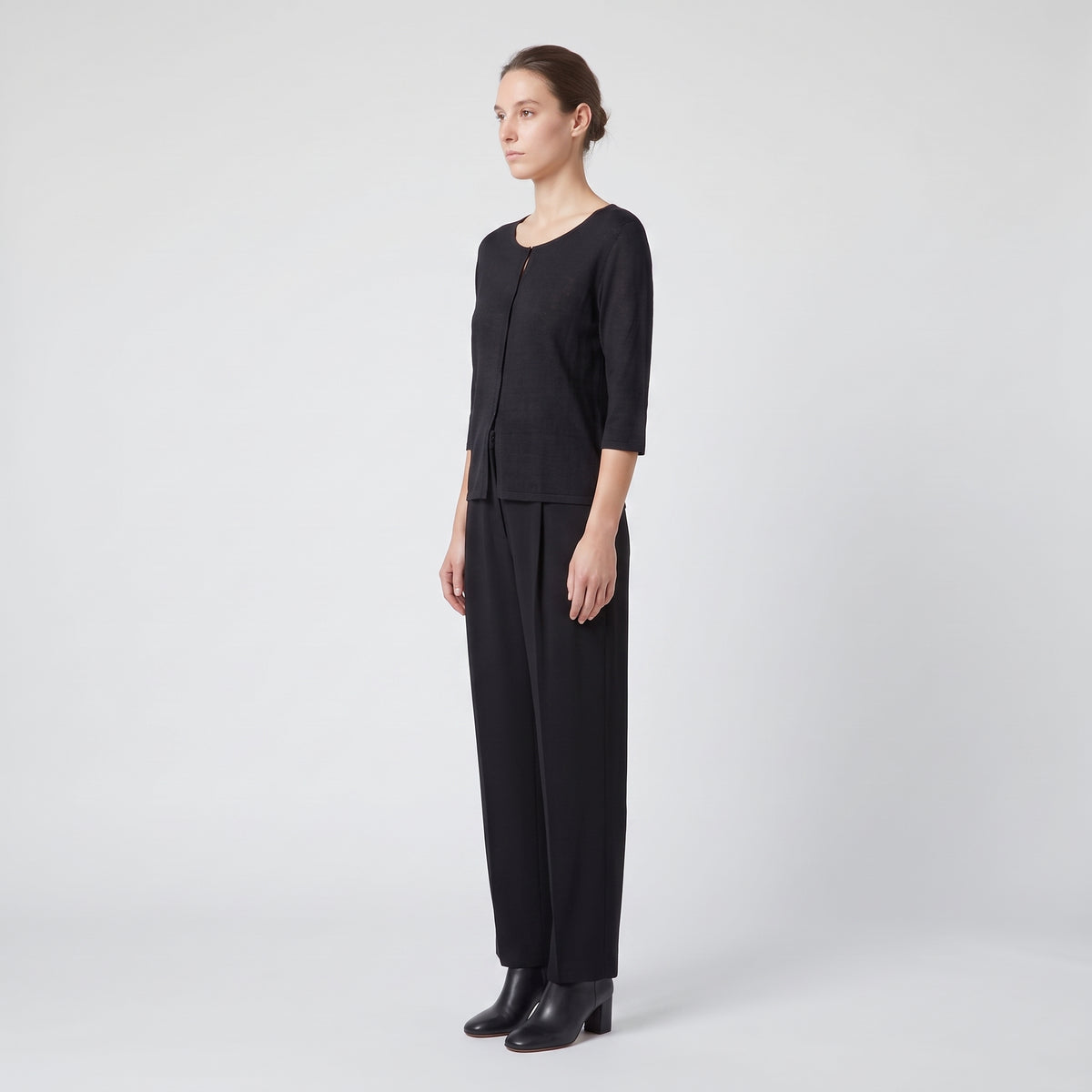 ALBERTA FERRETTI Classic Black Fine Knit Top - view 4