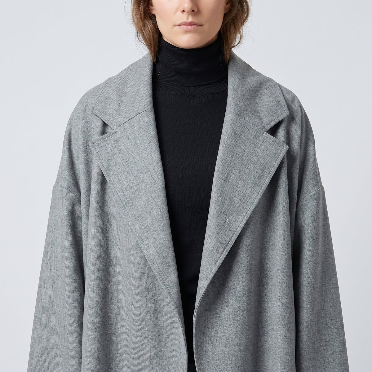 DUSAN Silver Grey Oversized Lapel Jacket - view 2