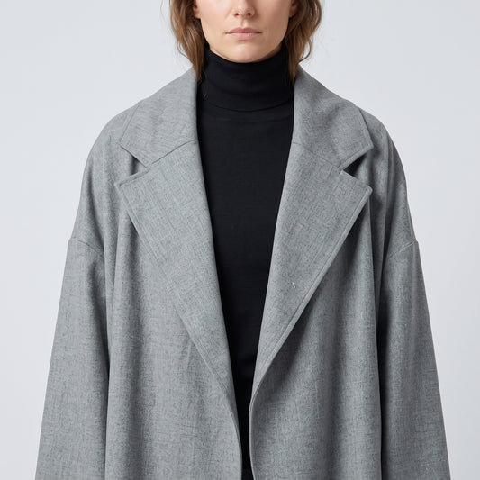 DUSAN Silver Grey Oversized Lapel Jacket - view 2