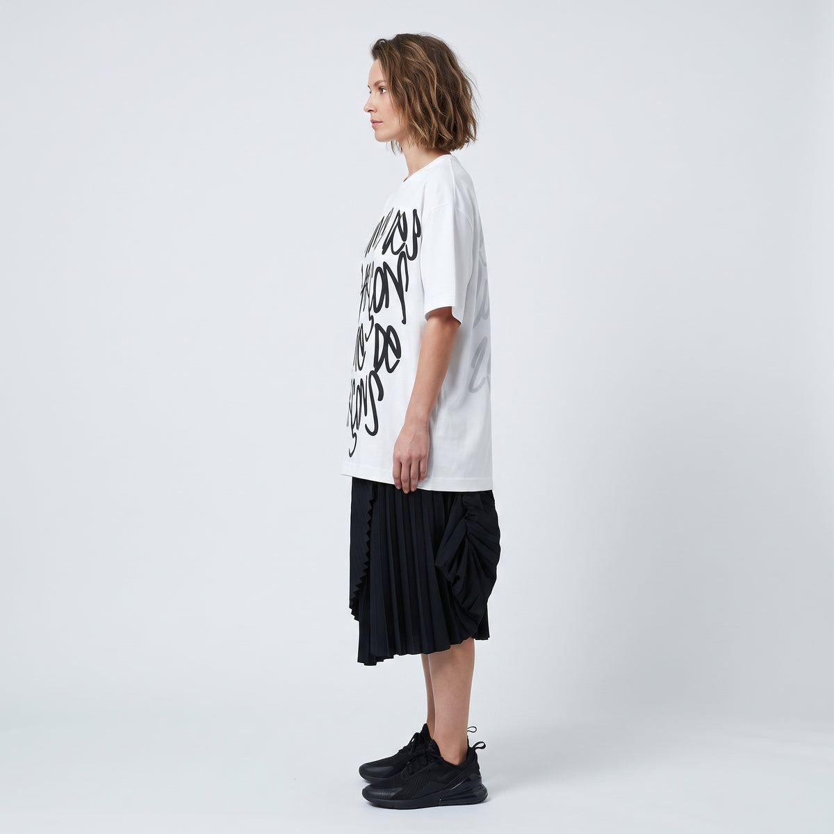 COMME DES GARCONS Graffiti Logo Cotton T-Shirt - view 3