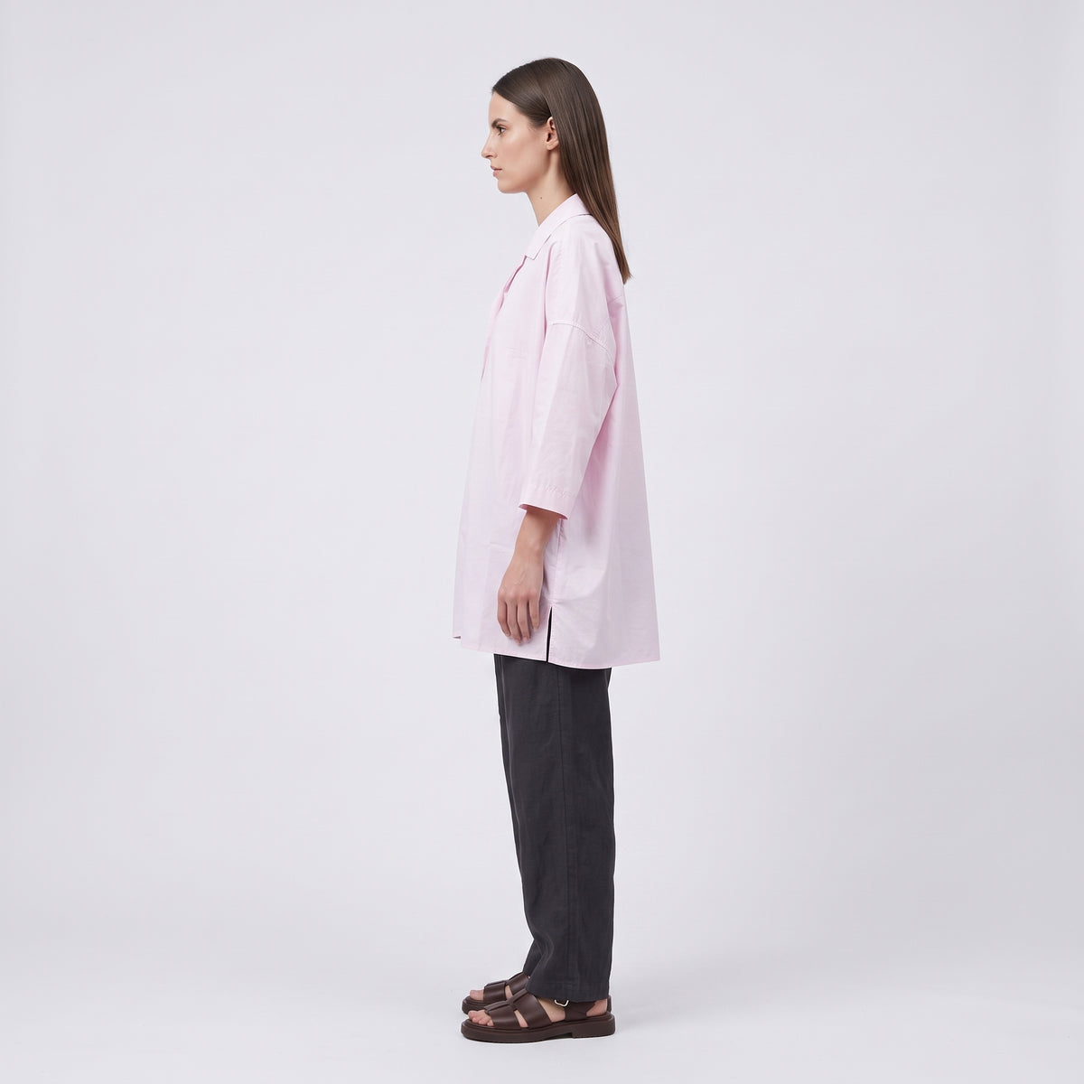 CASEY CASEY Relaxed Light Pink Cotton Shirt - view 4