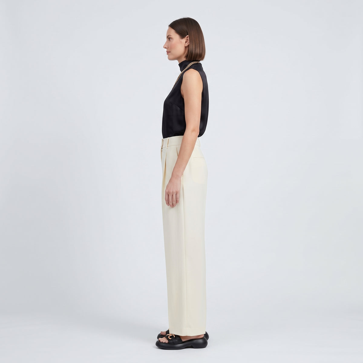 LANVIN Elegant Pleated Wide-Leg Trousers - view 4